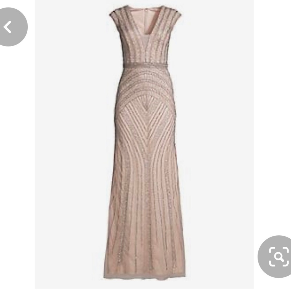 NWT Basix Black label formal beaded gown dress sz4